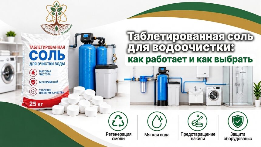 Таблетированная соль для очистки воды: зачем нужна и как использовать